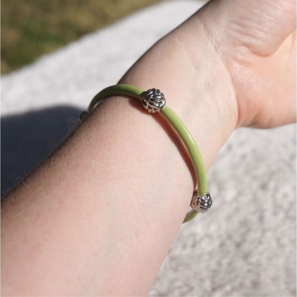 Vintage 00s Vineyard Vines Green Bangle Bracelet